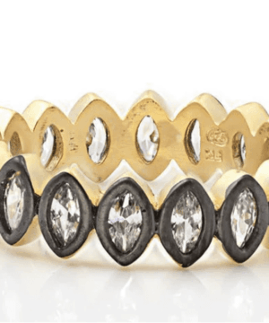 Marquise Stone Stack Ring Size 7