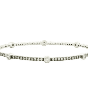 Bezel Station Pave Bangle