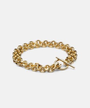 Unite Double Chain Bracelet Gold (Medium)