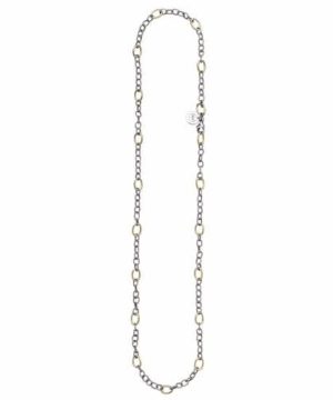 Twisted Link w/Brass Rings Chain 20"