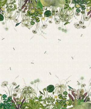 Nenuphars Parchemin Tablecloth 45” x 45” 50% Cotton/ 50% Linen