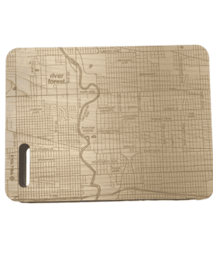 River Forest Map Bar Board