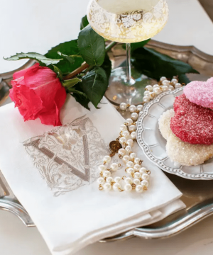 Linen Monogram Towel