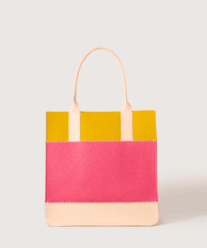 Jaunt Tote - Lychee, Dijon Felt, Natural Leather