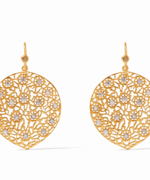 Peacock Earrings Gold & Pearl