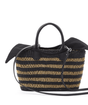 COLINE Natural/BlackStraw Bag