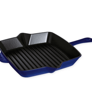 Cast Iron Square Grill in Dark Blue (12")