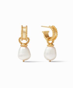 Marbella Pearl Hoop & Charm Earring
