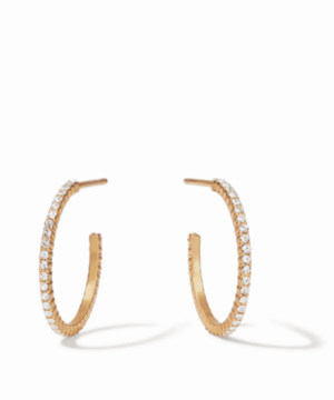 Windsor Cubic Zirconia Hoop Earrings Gold