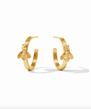 Bee Hoop Earrings