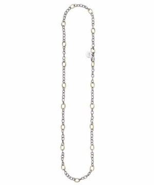 Twisted Link w/Brass Rings Chain 18"