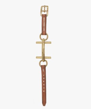 Andalusia Gold Plated Leather Buckle Bracelet