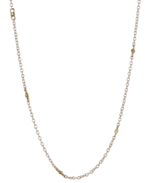 Thin Cable with Brass Beads Chain - 18"
