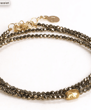 Pyrite Wrap Bracelet or Necklace