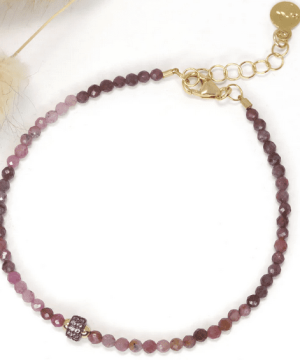 Rubies and White Topaz Pave Bracelet: Visca