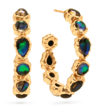 Aurora Medium Hoop Earrings Abalone