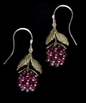 Raspberry Wire Drop Earring