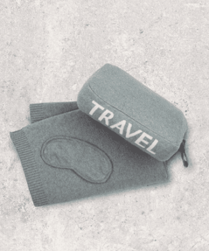Travel Grey / Neptune mint  Travel Set Blanket (40x60")