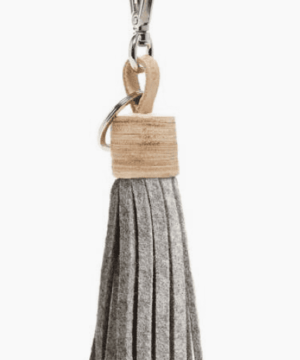 Tassel Granite/Natural Felt & Leather