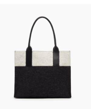 Jaunt Midi Merino Wool Felt Tote Charcoal/Black