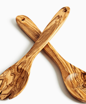 Olive Wood Salad Serving Set/2