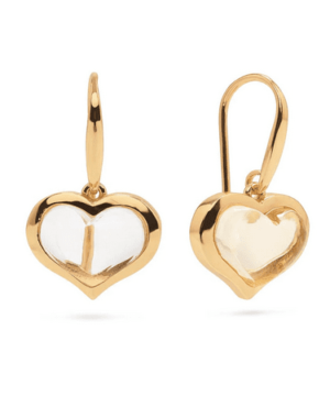Love Drop Earrings - Clear Quartz