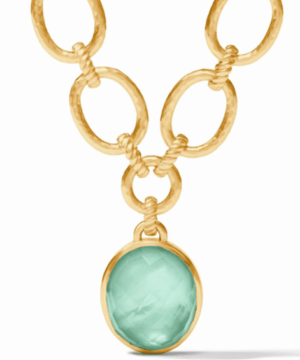 Nassau Statement Necklace - Iridescent Aquamarine