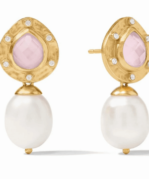 Clementine Pearl Drop Earring w/Iridescent Rose