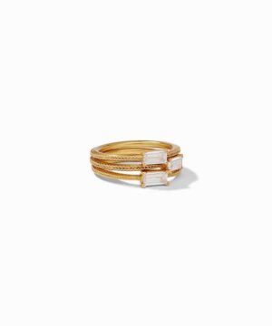 Windsor Trio Ring Gold Cubic Zarconia Size- 7