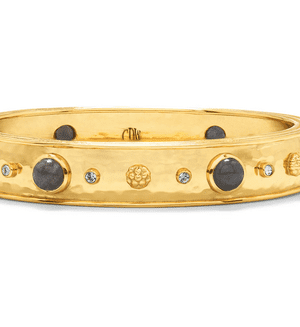 Cleopatra Hinged Bangle Gold/Blue Labradorite