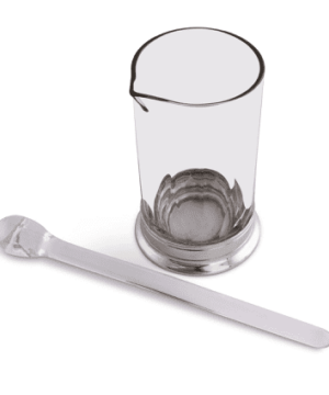 Mixing Pitcher and Stirrer - Hatched Glass