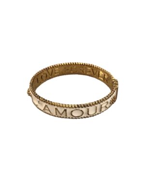 Berry L'Amour Toujour Hinged Bangle - White