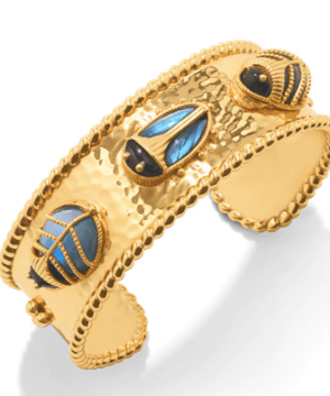 Scarab Family Cuff - Gold/Blue Labradorite