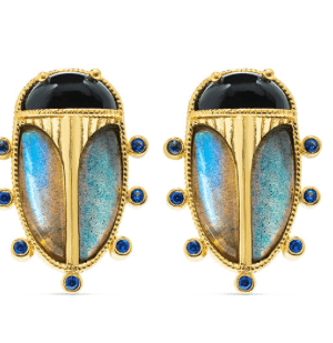 Scarab Clip Earrings