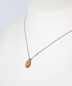 Sapphire & 18Kt Bead Corded Necklace