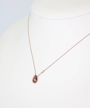 Tourmaline & 18Kt Bead Corded Necklace