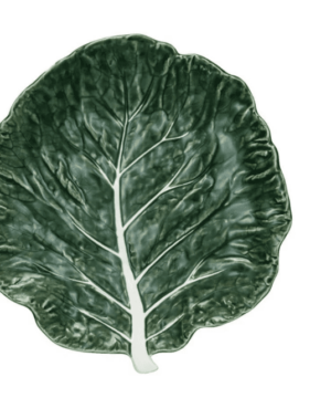 Stoneware Cabbage Plate, Green