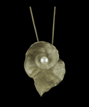 Spiral Geranium Long Chain Necklace