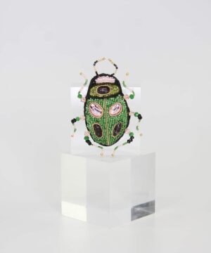 Michel le Beetle Brooch Embroidered