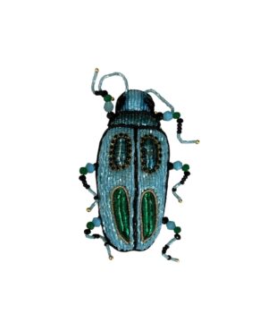 Floribert Beetle Brooch Embroidered