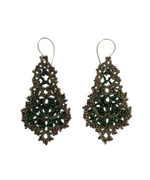 Margiela Earrings (Silver Green)