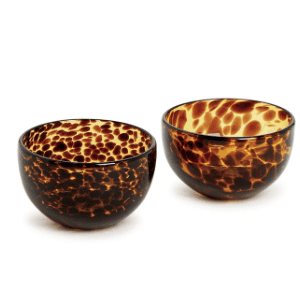 Landis/Phifer Two's Company Tortoiseshell Glass Tidbit Bowl