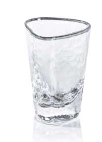 Aperitivo Shot Glass, Clear w/ Platinum Rim