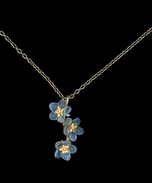 Forget Me Not Triple Flower Pendant - 16" Adj.