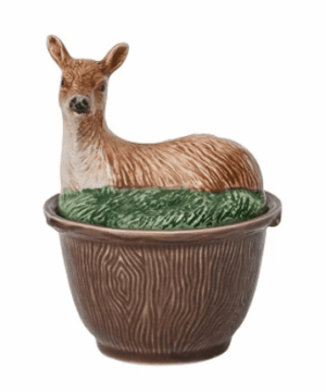 Forest Walk Deer Bowl With Lid