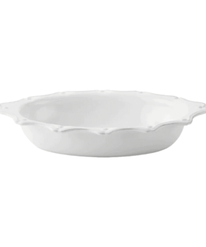 Berry & Thread Oval Baker Whitewash 18"L , 11"W, 3.5"H (4qt)
