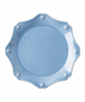 Berry & Thread Scalloped Dessert/Salad Plate Chambray 9"W