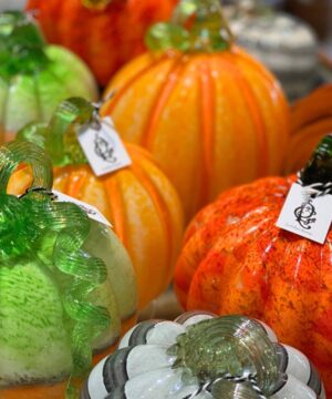Hand Blown Glass Pumpkin, Assorted Styles