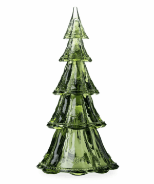 Berry & Thread Evergreen Glass Stackable Tree Large Set/5 16"
