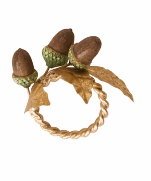 Forest Walk Acorn Napkin Rings Set/4